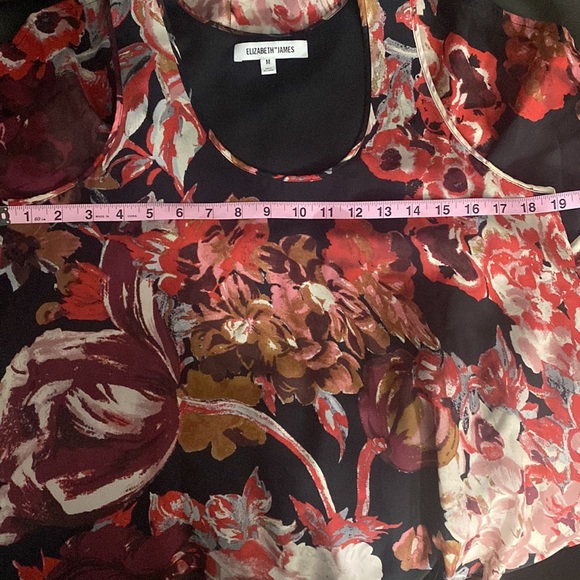 * Elizabeth & James Silk Floral Maxi Dress Size Medium Runway Designer Romantic - Picture 11 of 14